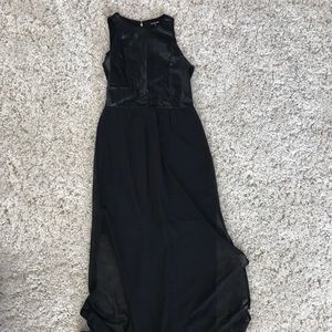 Gianni Bini black dress faux leather top M